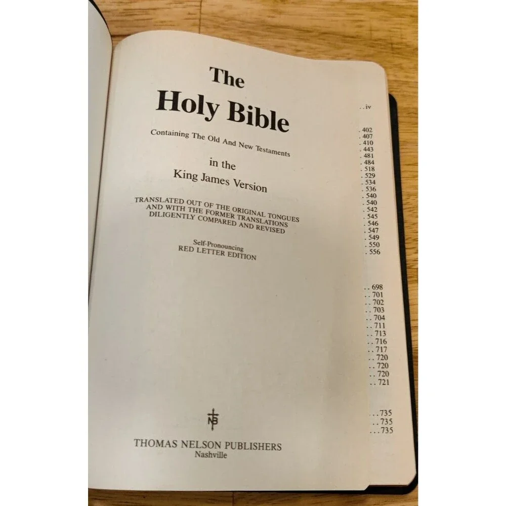 Vintage King James Holy Bible Red Letter Edition Thomas Nelson 1984 Softcover - Picture 3 of 11